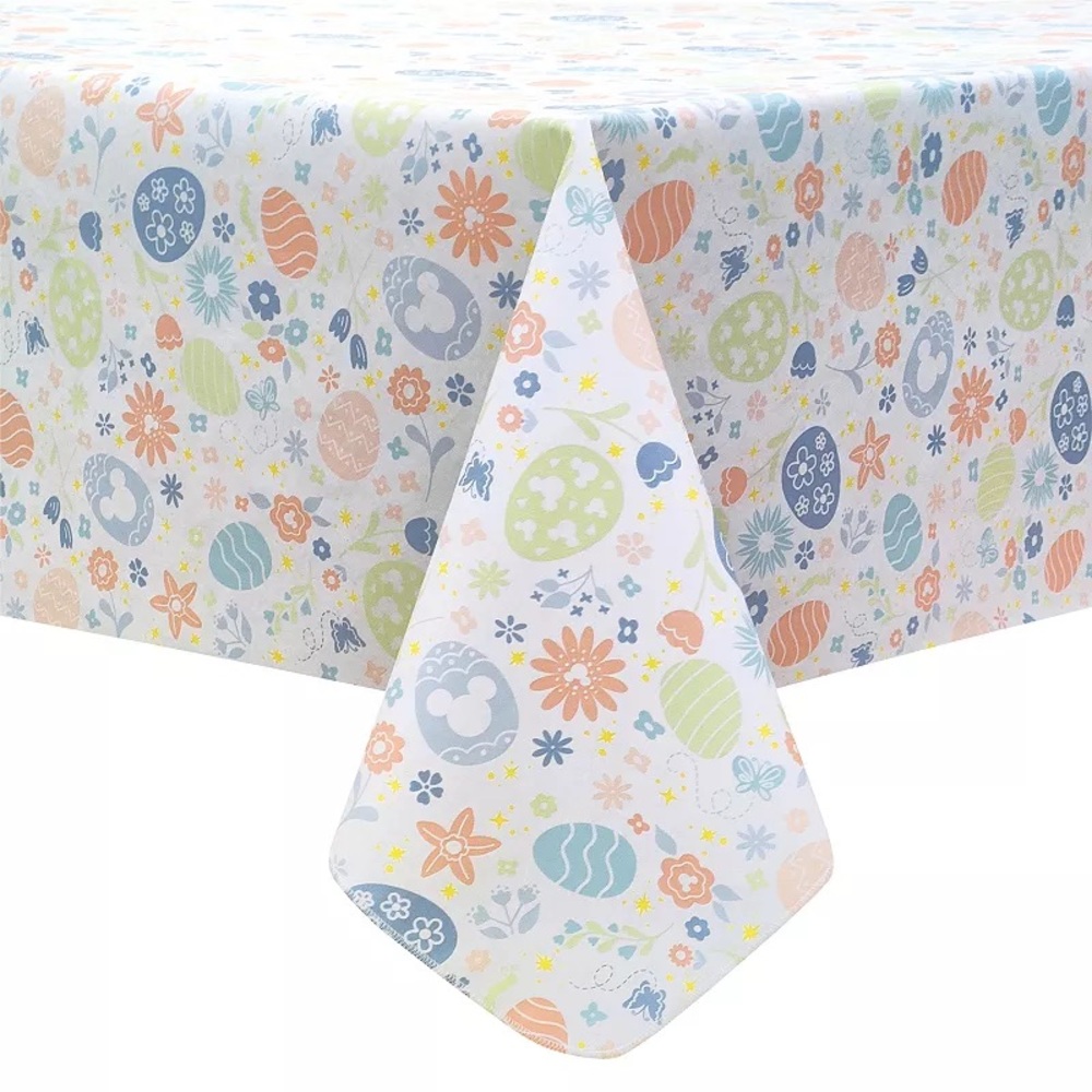 New Celebrate Together Disney PEVA Vinyl Tablecloth Mickey Easter Egg Design
